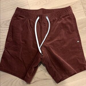 Vuori Men's Flat Front Shorts in Rust